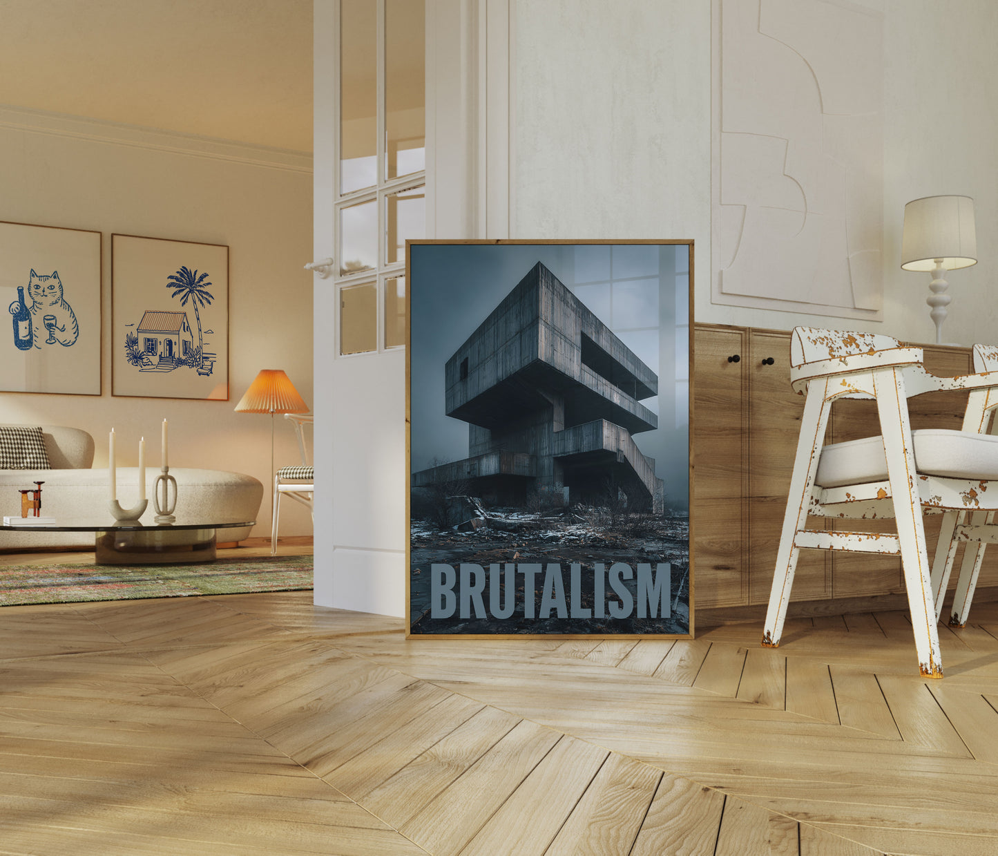 Brutalist Architecture Monument Poster