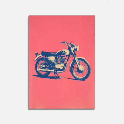 Plakat Pop Art Vintage Motocykl