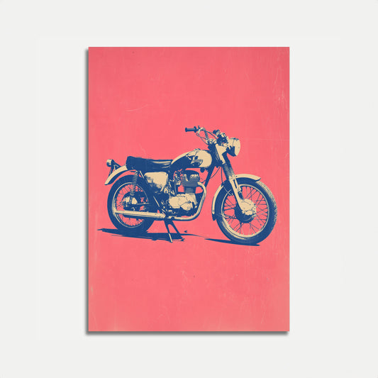 Vintage motorsykkel pop art plakat