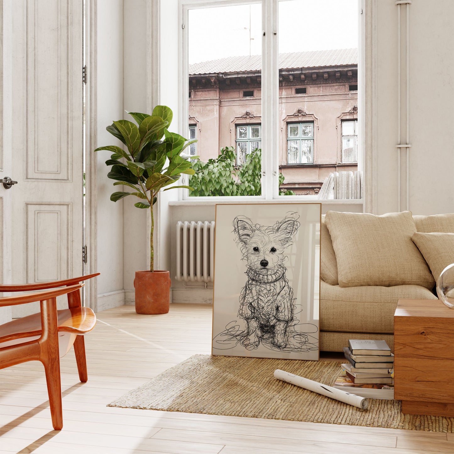 Scribbled Puppy Love Poster