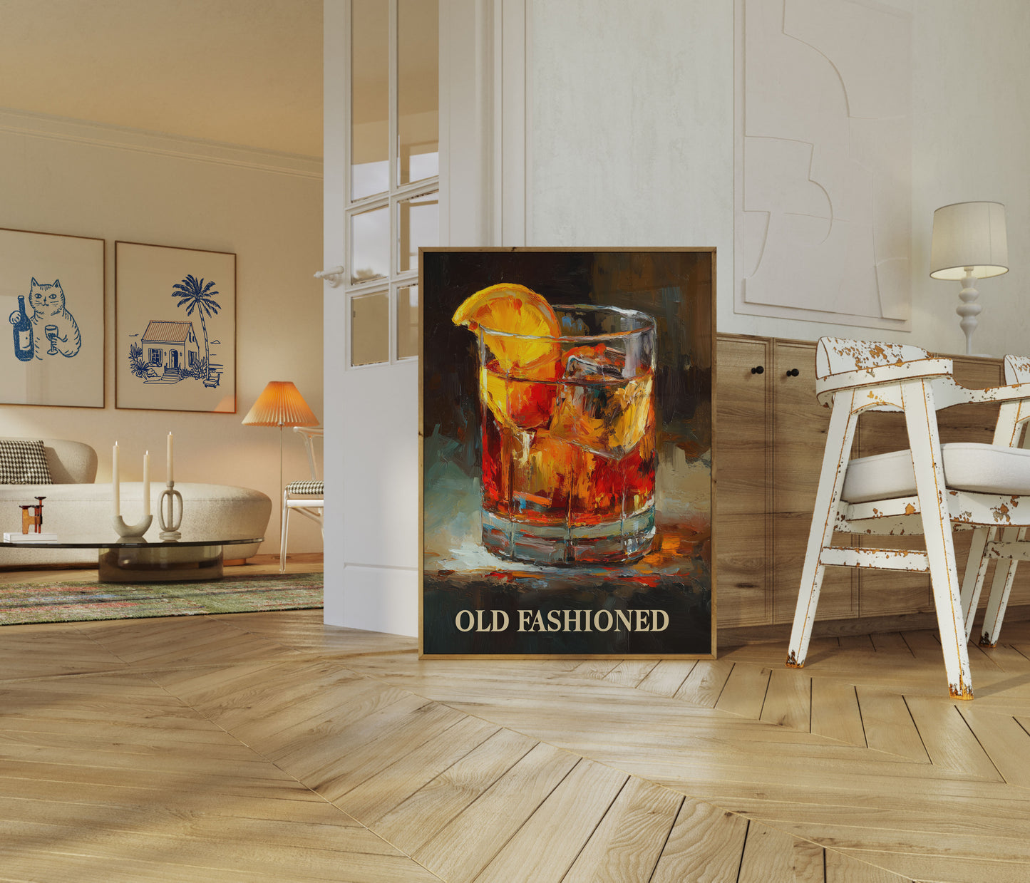 Classic Old Fashioned Cocktail Poster