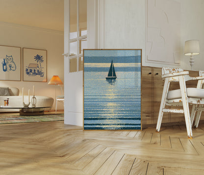 Sailboat on Shimmering Waters Poster