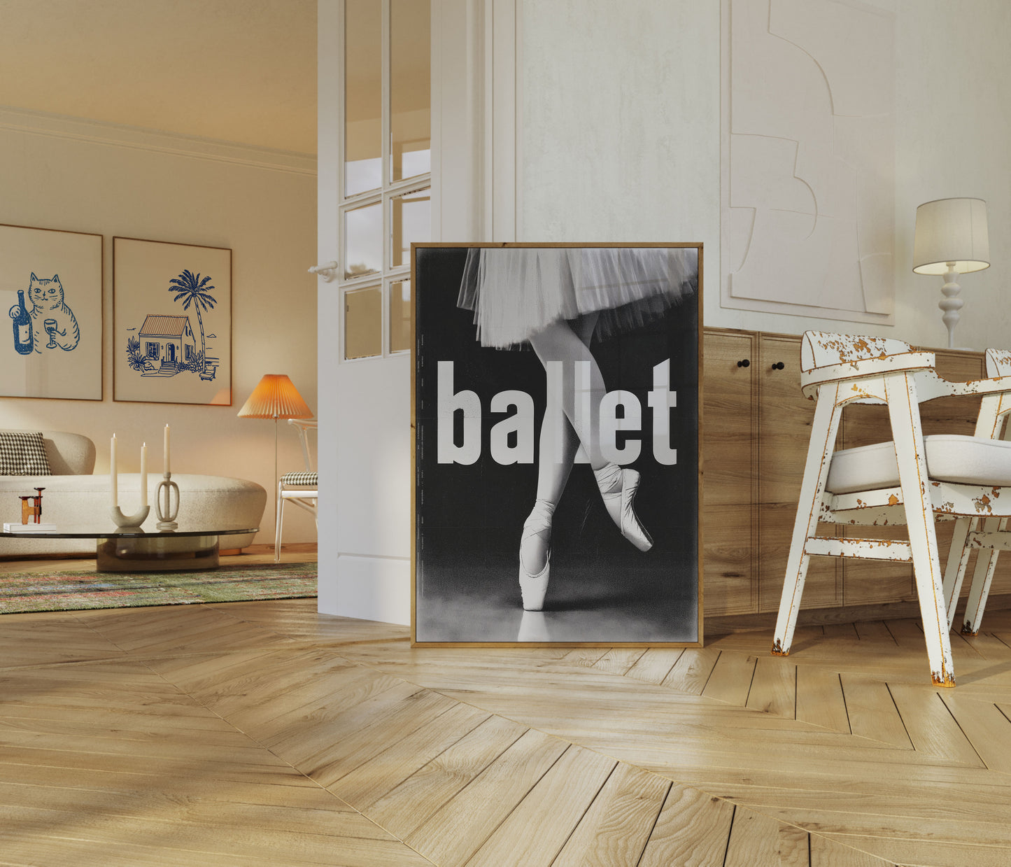 Ballett-Tänzerin Spitzenschuhe Poster