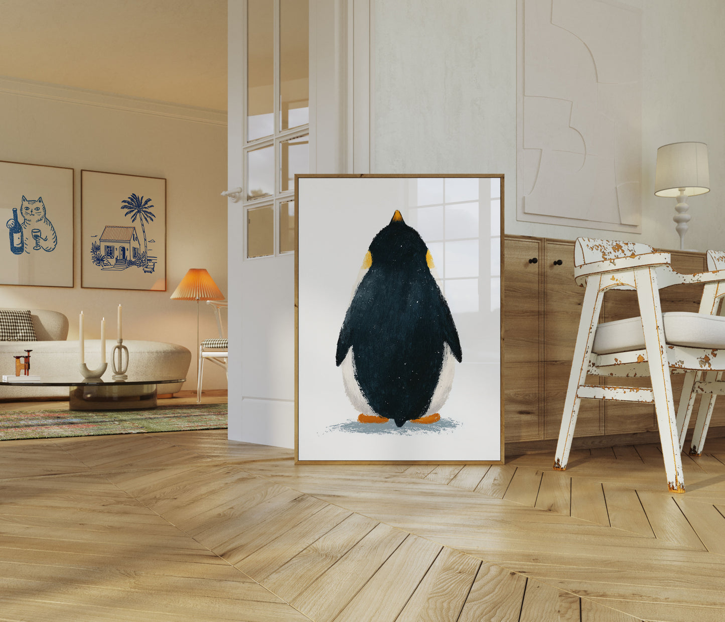 Elegant Penguin Silhouette Poster