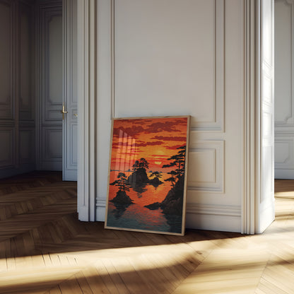 Affiche Paysage Coucher de Soleil Asiatique