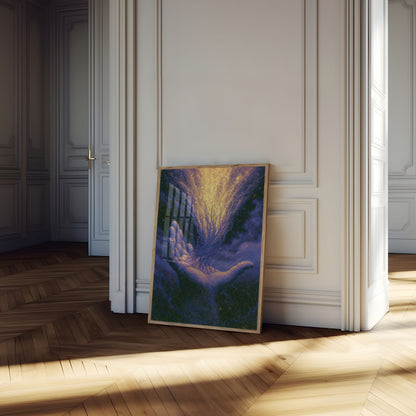 Goddelijk Licht Door Handen Poster