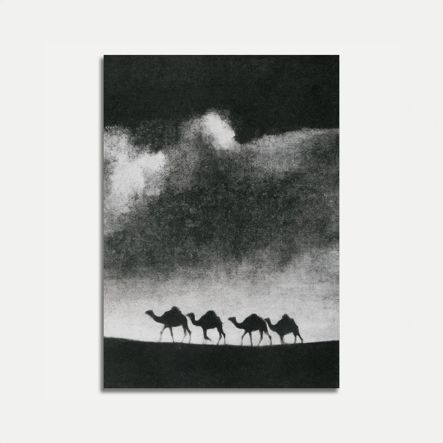 Caravane dans le désert - Silhouette de chameau - Affiche
