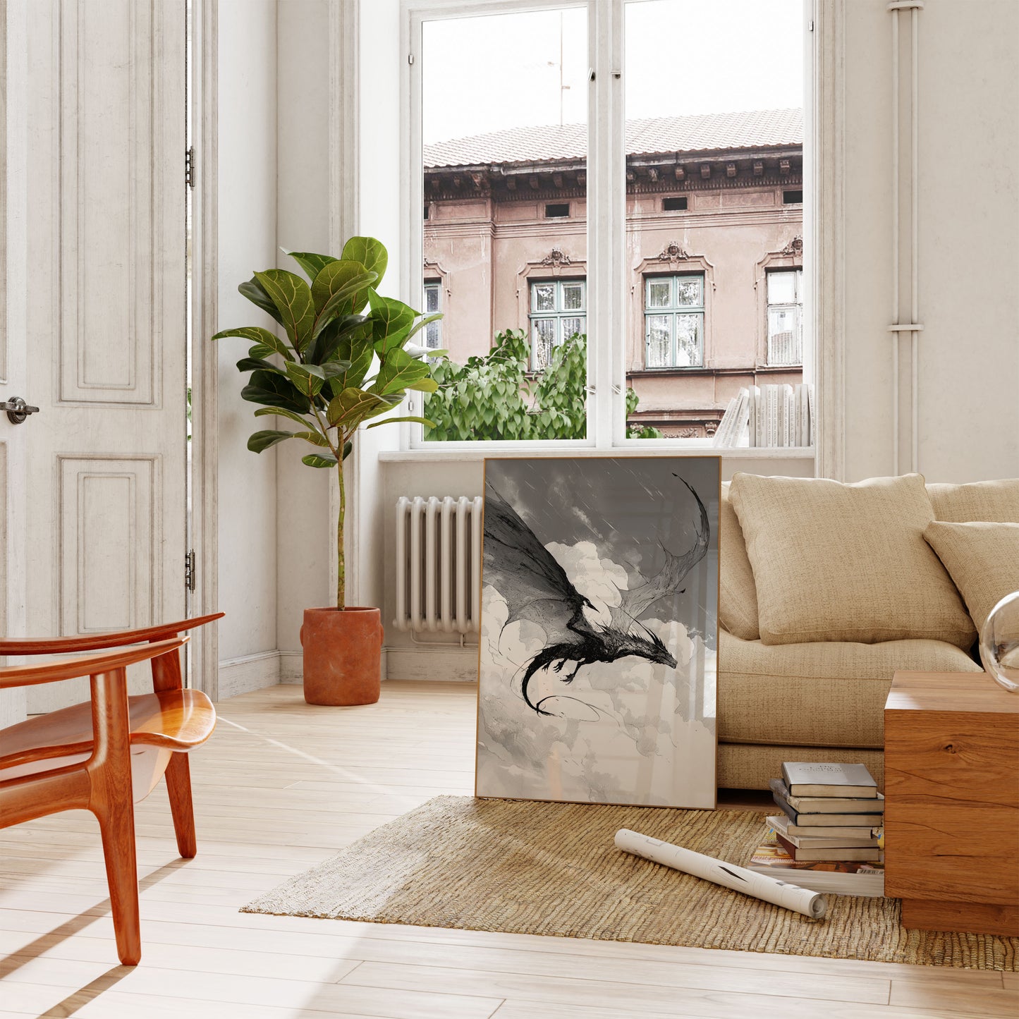 Póster del Dragón Oscuro de Skyborne