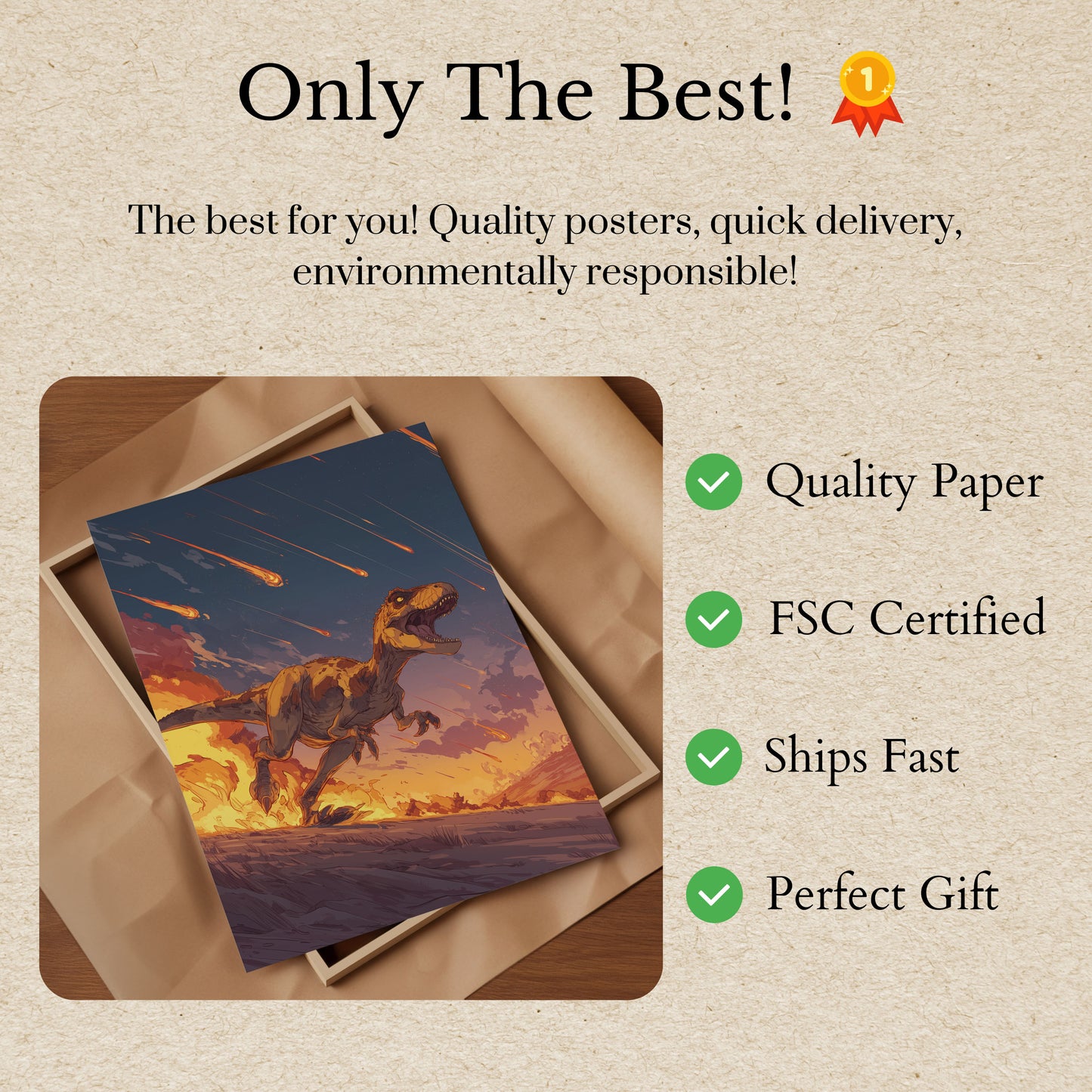 Póster del evento de extinción de los dinosaurios