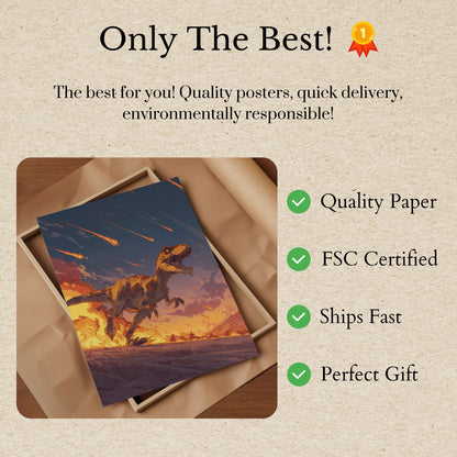 Póster del evento de extinción de los dinosaurios