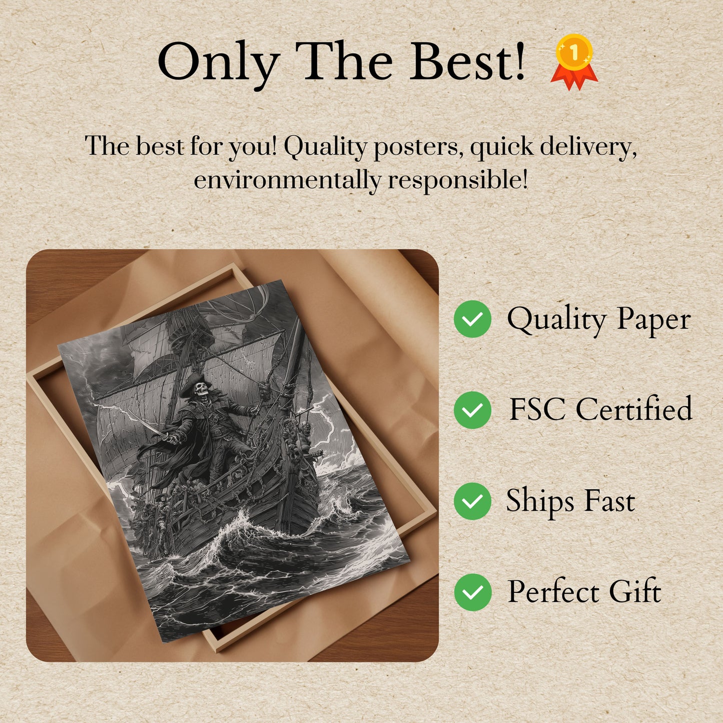 Plakát Kostnatého Pirátského Kapitána