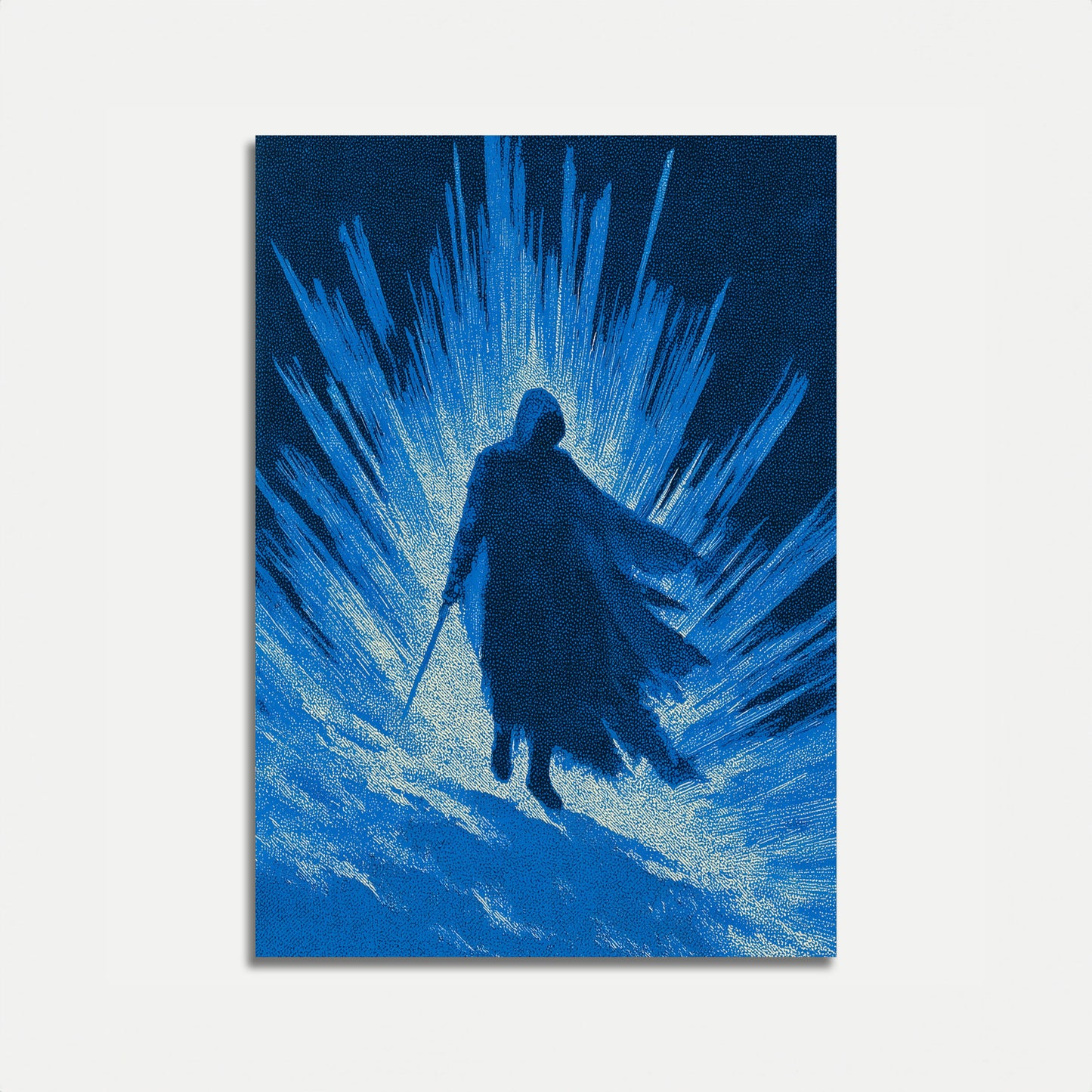 Póster de Surfista Cabalgando Ola del Océano