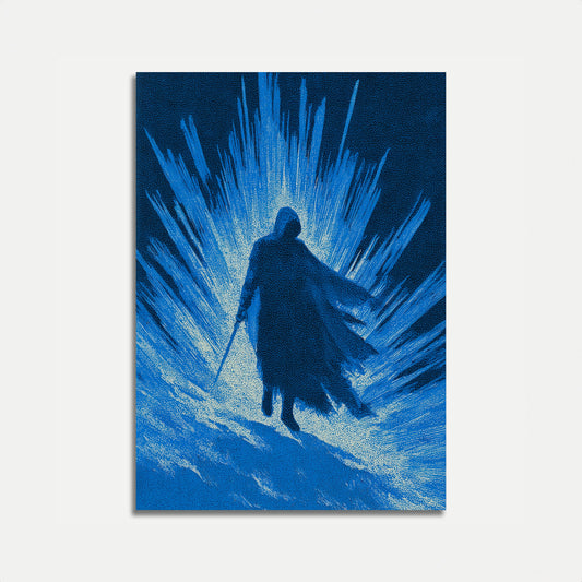 Póster de Surfista Cabalgando Ola del Océano