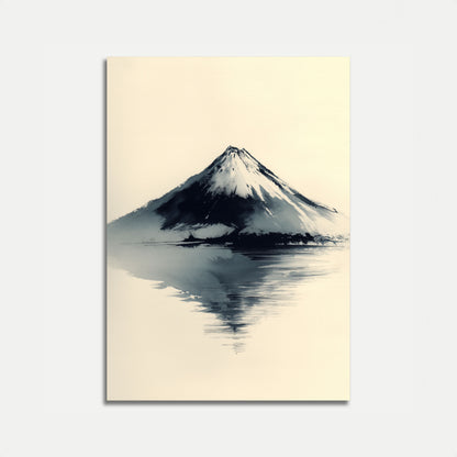 Poster del Lago di Montagna con Picchi Innevati