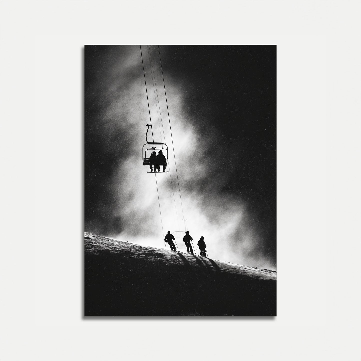 Misty Mountain Ski Adventure Poster