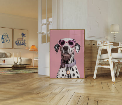 Póster con gafas de sol estilo dálmata