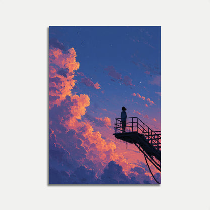 Sunset Clouds Contemplation Poster