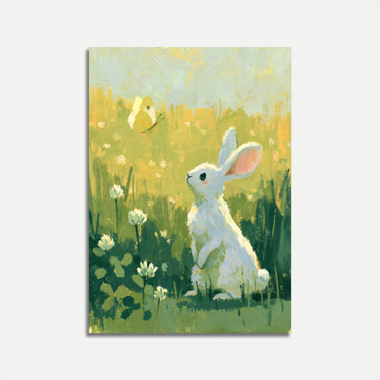 Póster Conejo Blanco en Prado
