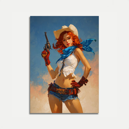 Wilde Westen Cowgirl Poster