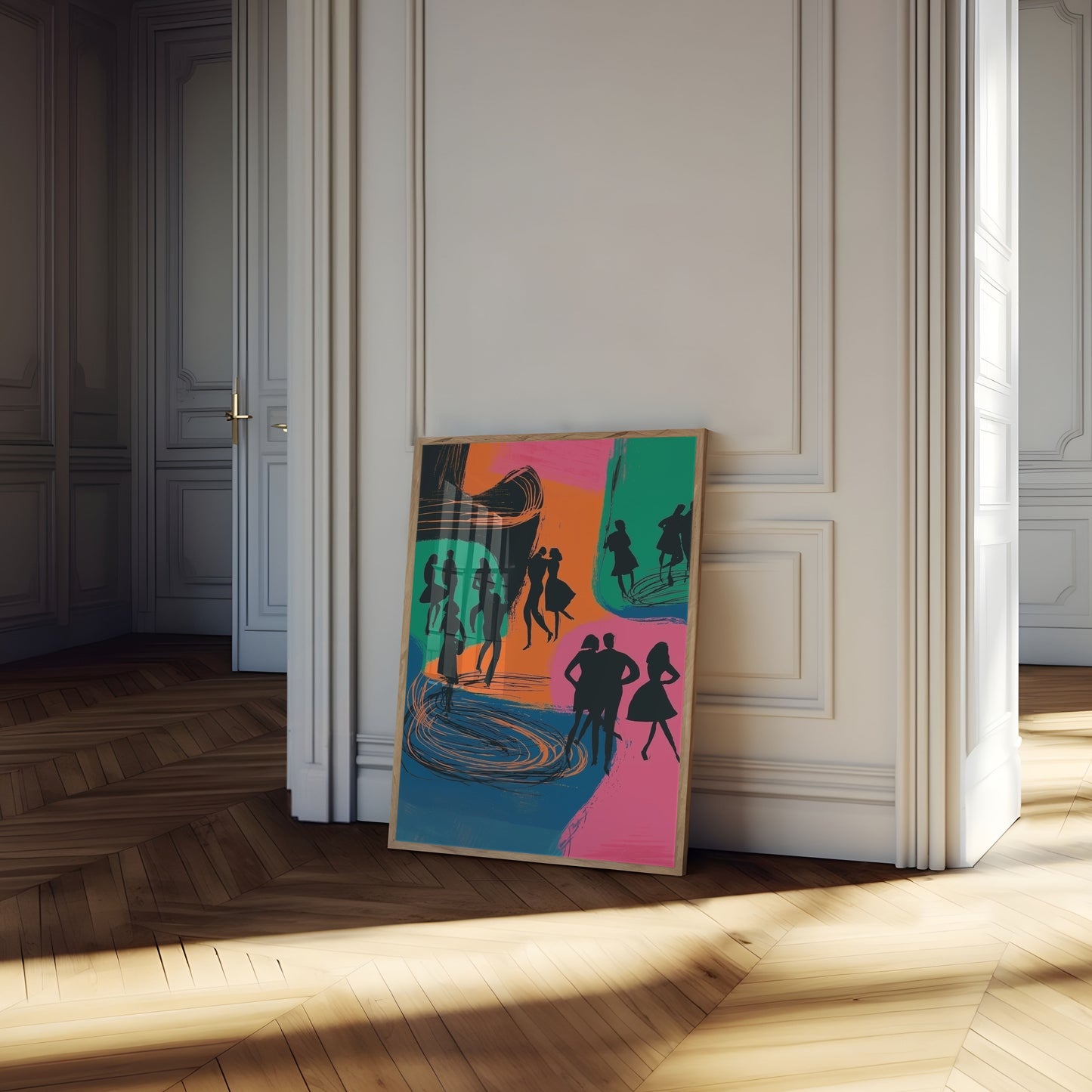 Dynamic Dance Silhouettes Poster