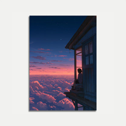 Above the Clouds Sunset Poster