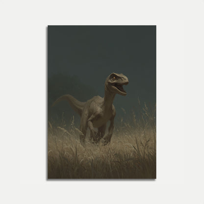 Prehistoric Predator in Grass Poster