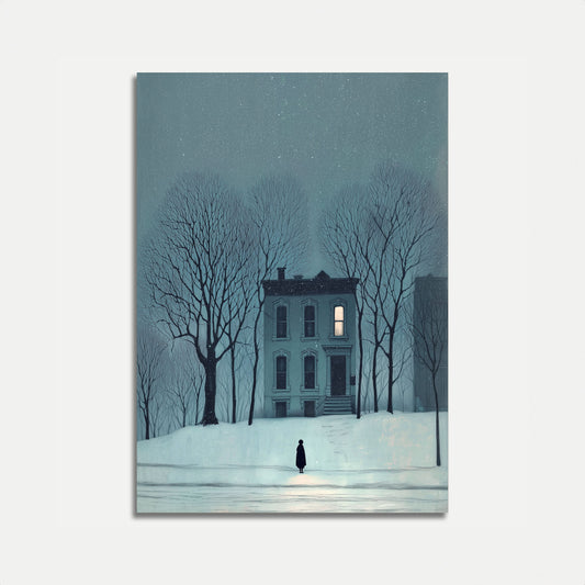 Póster de Noche Invernal Solitaria
