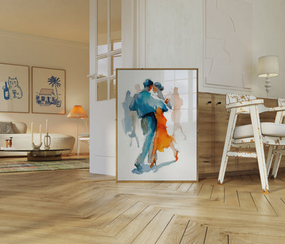 Lidenskabelig Danse-Omfavnelse Plakat