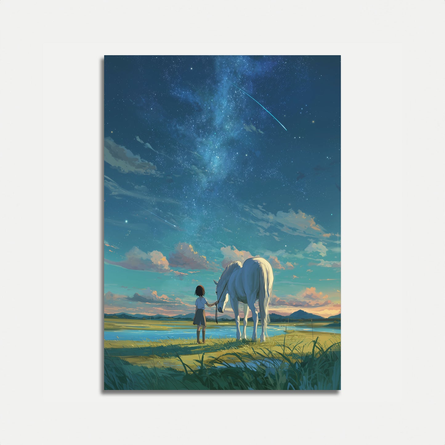 Starry Night Horse Companion Poster