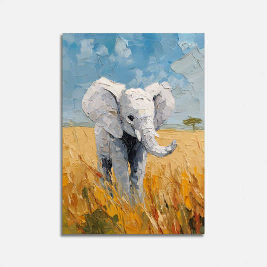 Serene African Elephant Poster