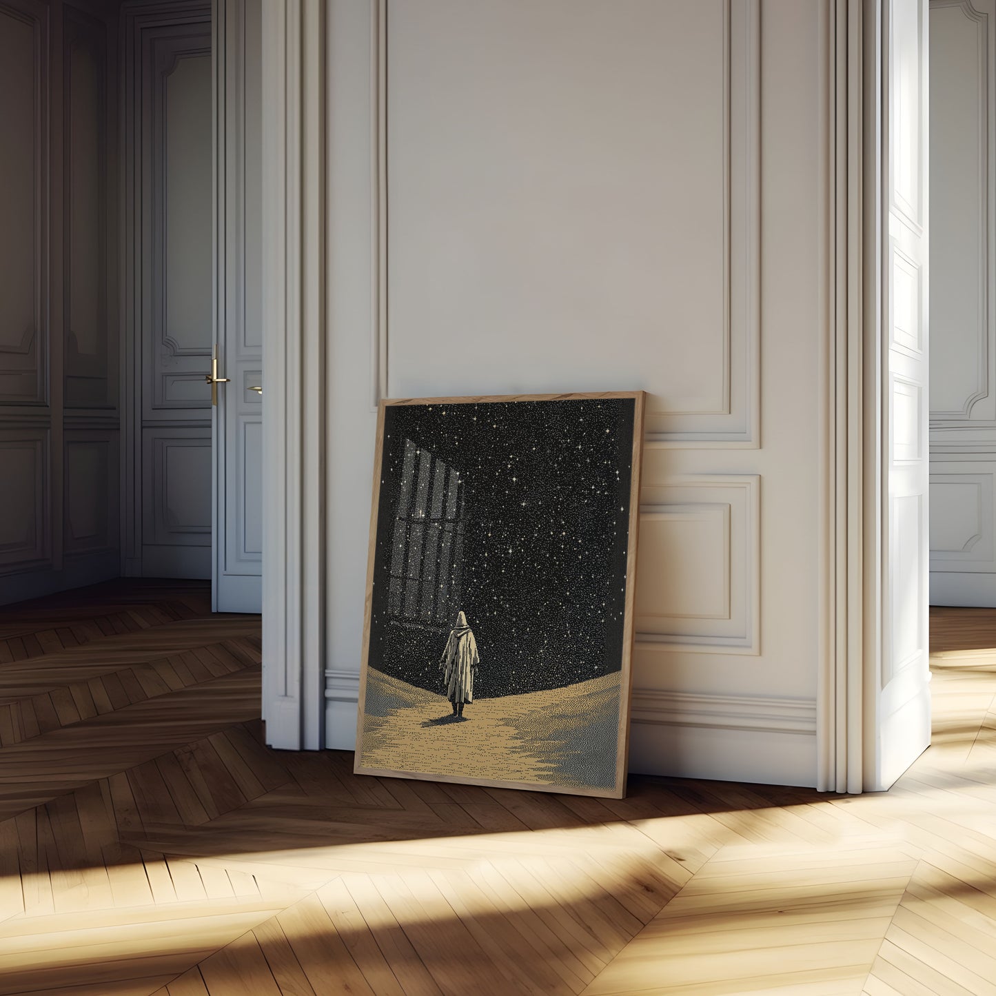 Stargazer in the Desert Poster