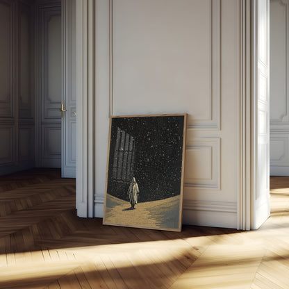 Stargazer in the Desert Poster