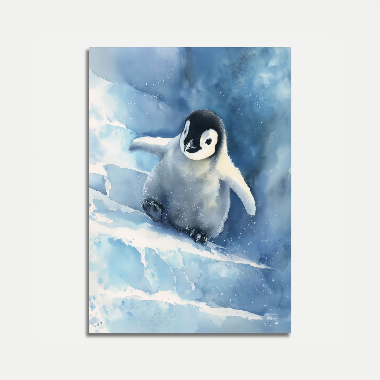 Baby Penguin Snow Dance Poster
