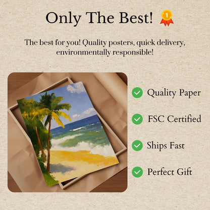 Tropical Paradise Beach Poster