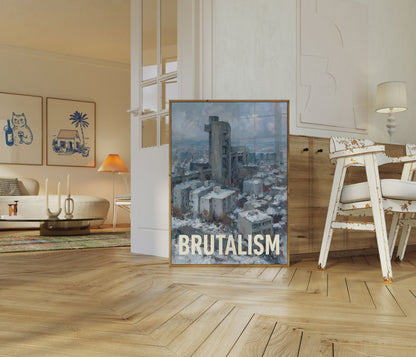 Urban Brutalisme Arkitektur Plakat