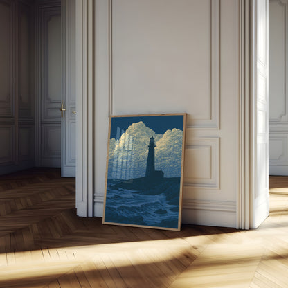 Lighthouse in the Clouds Poster