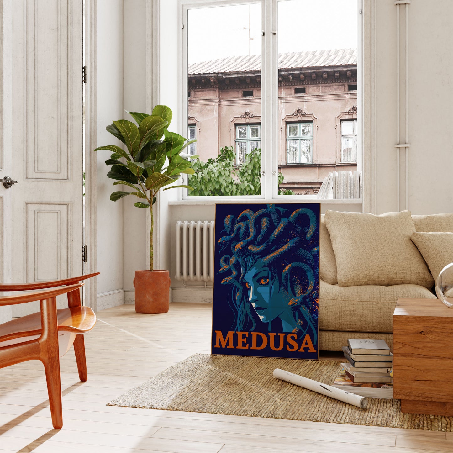 Medusa Mythological Portrait Poster