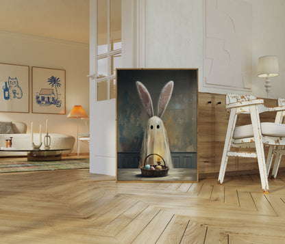 Osterhase Mit Eierkorb Poster