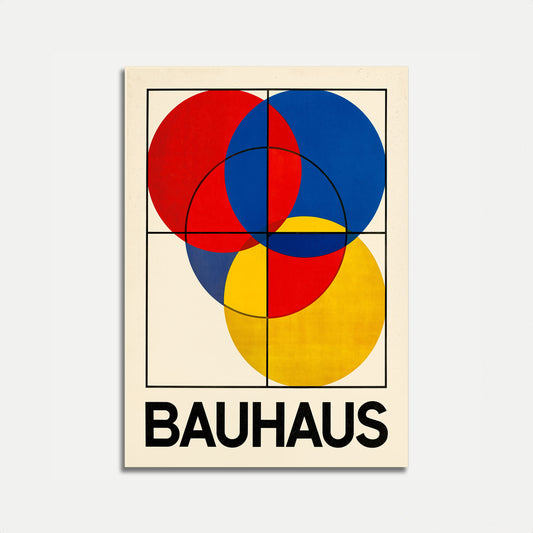 Bauhaus Geometric Circles Poster