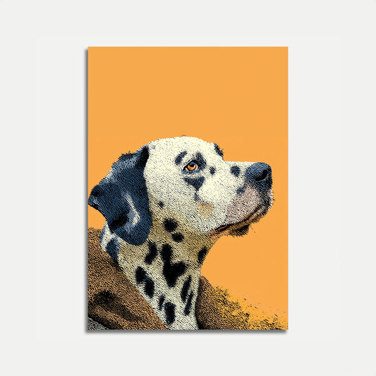 Dalmatian Dog Profile Poster