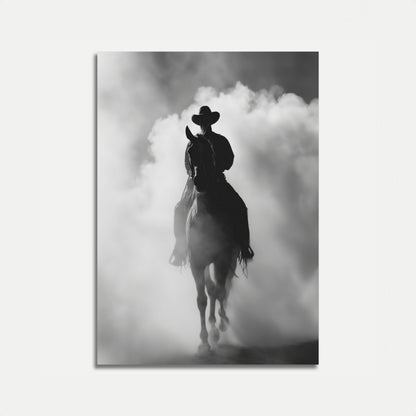 Eenzame Ruiter Door Wolken Poster