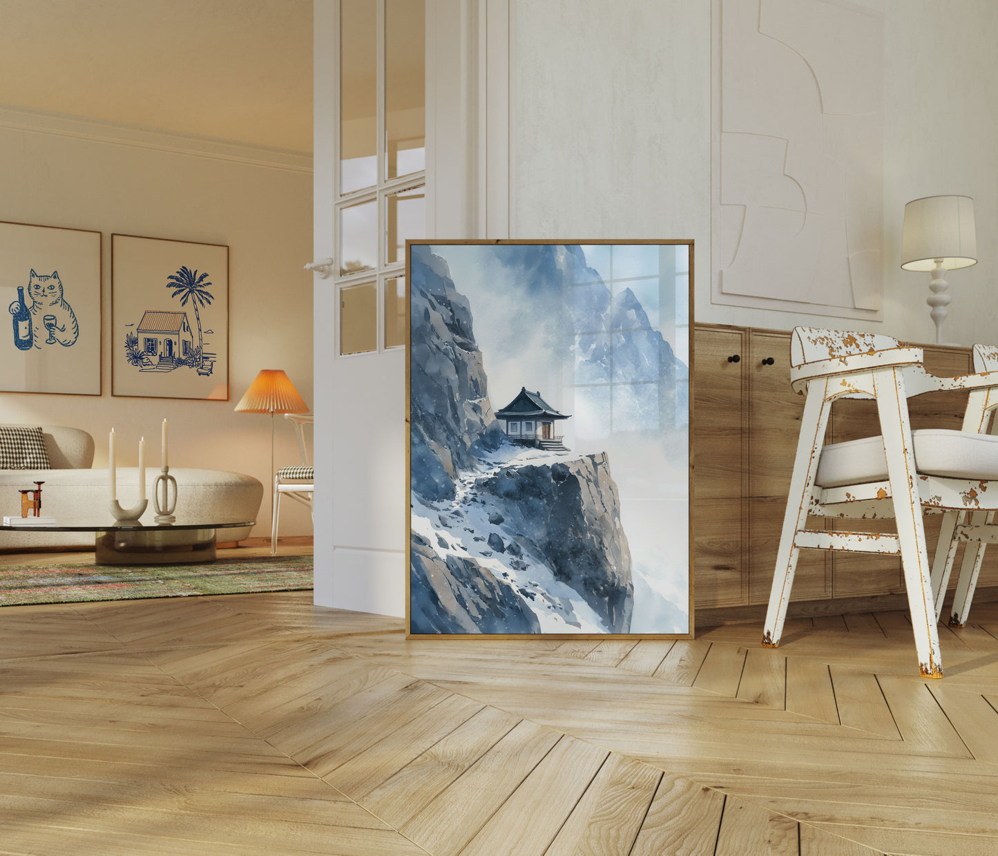 Zen Bjerg Tempel Plakat