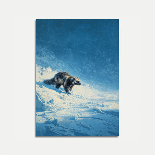 Wolverine in Arctic Snow Poster