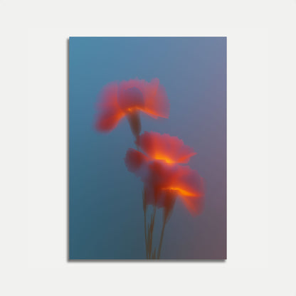 Glowing Flowers Against Blue Sky Poster