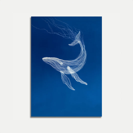 Ethereal Ocean Whale Poster