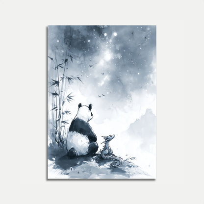 Celestial Panda and Dragon Poster