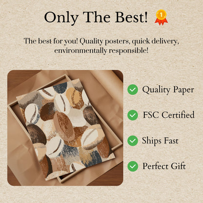 Coffee Beans Abstract Art Poster