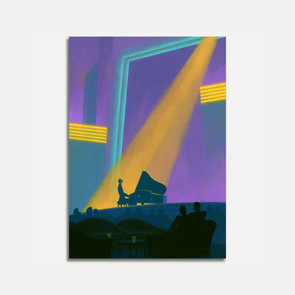 Grand Piano Performance Spotlight Poster