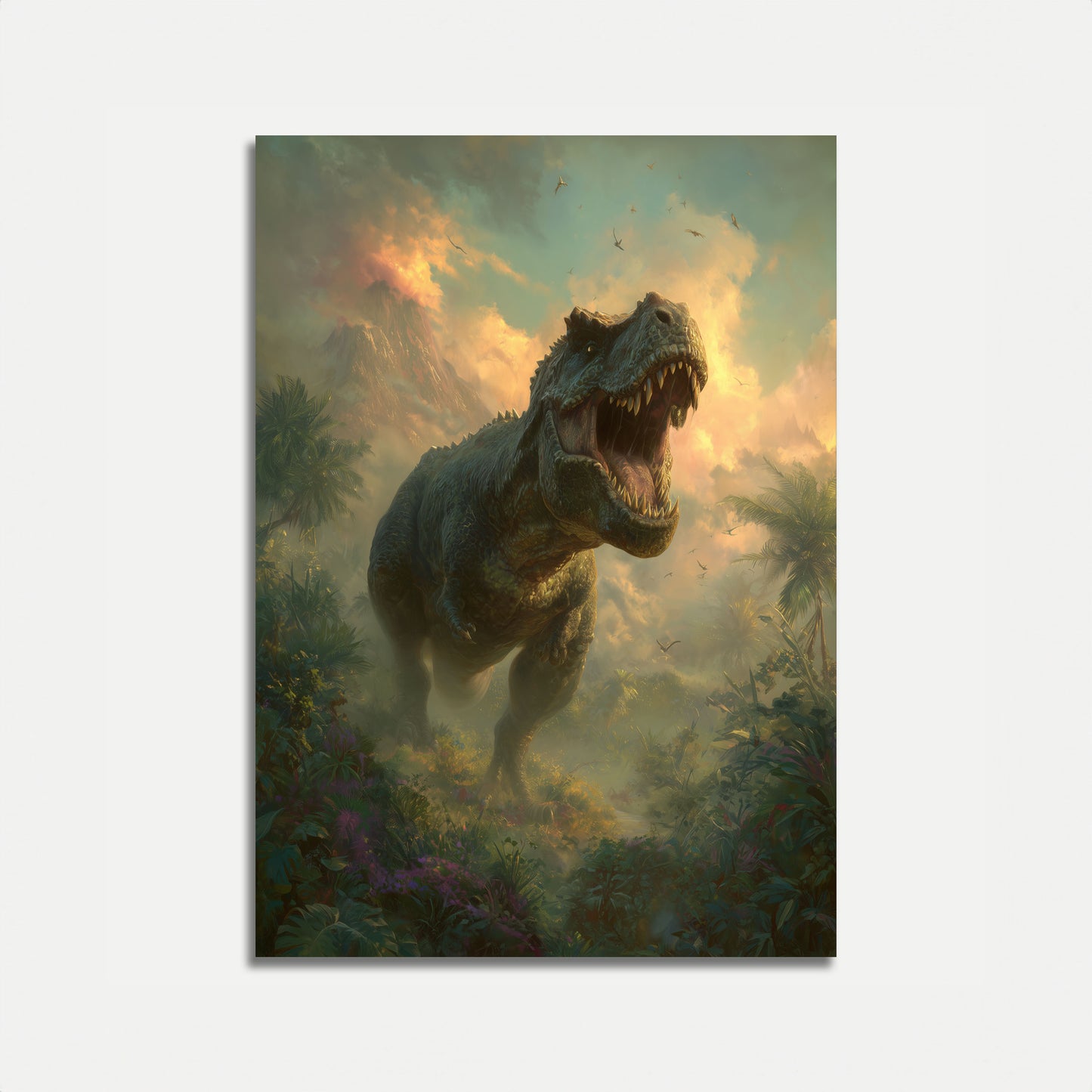 Prehistoric T-Rex Roaring Poster