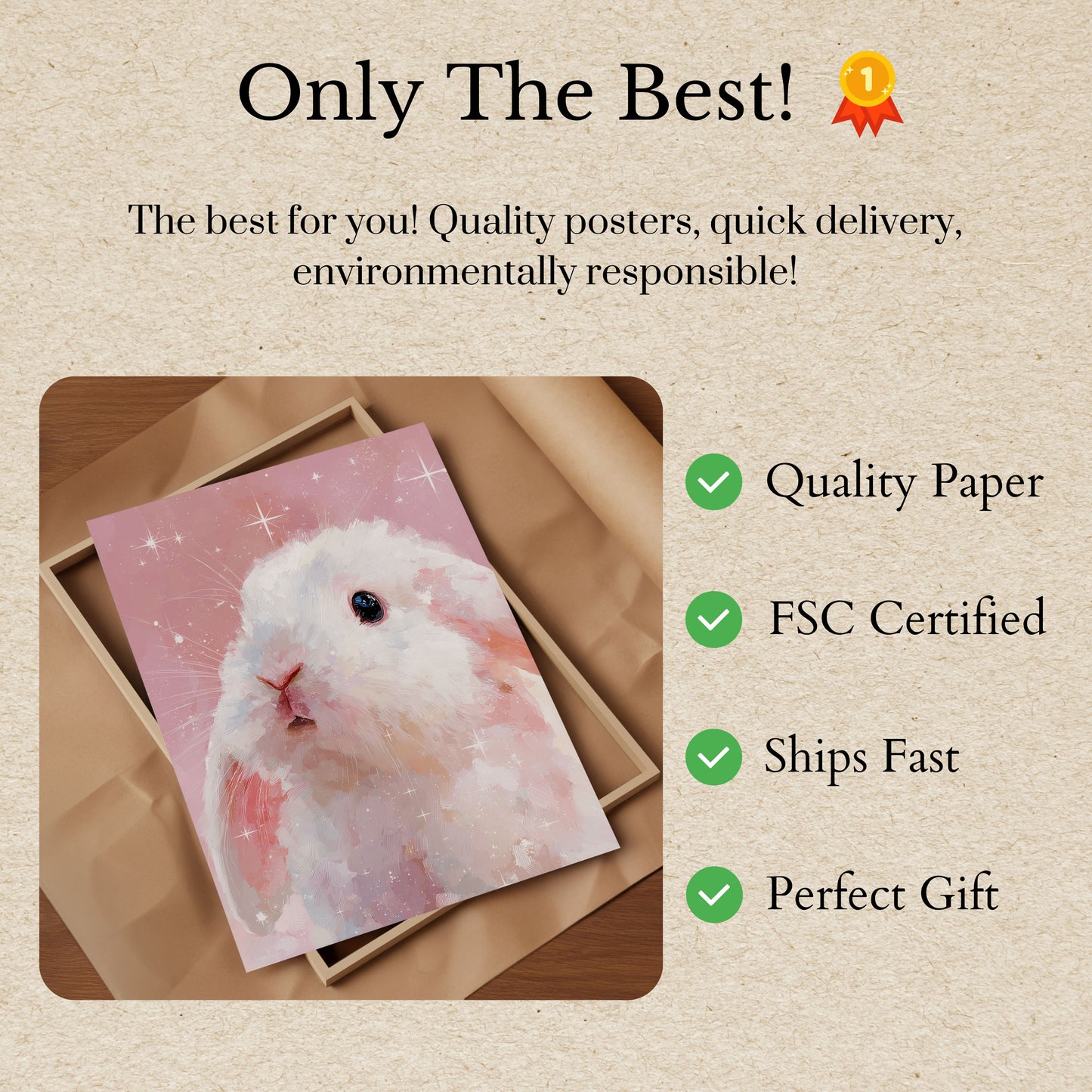 Celestial Bunny Starlight Poster